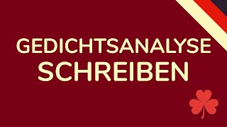 GEDICHTSANALYSE SCHREIBEN DEUTSCH schnell amp einfach erklärt animiert 🇩🇪 [upl. by Radloff186]