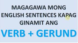 BASIC ENGLISH FILIPINO LESSON VERB FOLLOWED BY GERUND [upl. by Kev654]