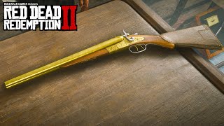 RED DEAD REDEMPTION 2  DOUBLEBARRELED SHOTGUN Weapons Customization amp Showcase [upl. by Celinka512]