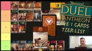 Pantheon Age 1 Card Tier List  7 Wonders Duel Board Game [upl. by Llevel]