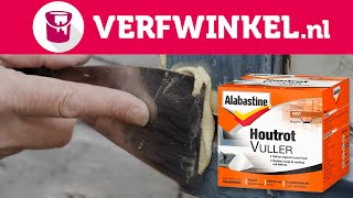 Zelf houtrot repareren met Alabastine Houtrotvuller  TUTORIAL  Verfwinkelnl [upl. by Eusoj]