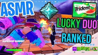 ASMR Gaming 🤩 Fortnite Ranked Lucky Girl Duo Relaxing Gum Chewing 🎮🎧 Controller Sounds  Whispers 💤 [upl. by Yeaton]