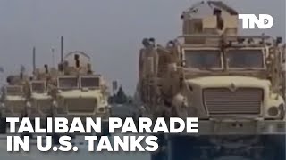 Taliban celebrate rule by driving US tanks in parade [upl. by Aggappera]