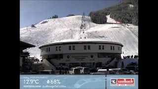 Zwolferkogel base Hinterglemm winter season 20152016 webcam timelapse [upl. by Ecyle327]