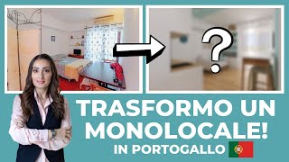 Arredare un MONOLOCALE di 30 mq il mio progetto 🇵🇹 [upl. by Collete]