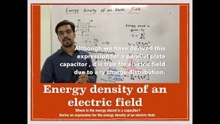 energy density of an electric field electrostatics II by ashish singh [upl. by Dorena666]