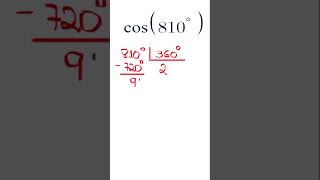 QUAL É O COSSENO DE 810 GRAUS  TRIGONOMETRIA [upl. by Krigsman]