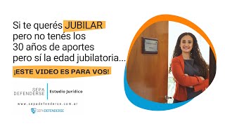 🤝¡JUBILATE 📋¿Te faltan los 30 años de aportes que exige la ley para poder jubilarte [upl. by Kcirevam]