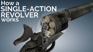 3D Animation How a SingleAction Revolver works [upl. by Ahsakal]