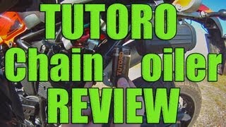 TUTORO automatic motorcycle chain oiler review [upl. by Nareik363]