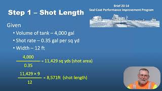 Seal Coat Brief 2014 Calculating Asphalt Shot Length [upl. by Friday360]