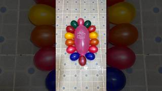 Pink HBD Balloons and Water Colorful of Mini Balloons Popping Reverse ASMR Satisfying and Relaxing [upl. by Bhayani225]