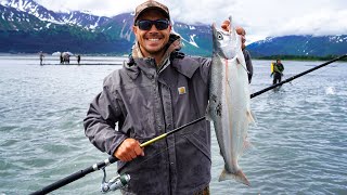 Alaskan Sockeye Salmon  Snag Fishing Seward Alaska [upl. by Ednargel434]