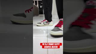 Quick OnFoot Look Travis Scott Jordan 1 Low quotReverse Mochaquot  PK 50 Rep [upl. by Llenwad]