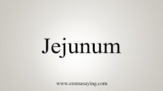 How To Say Jejunum [upl. by Hadwin843]