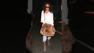 badgalriri grabbed dinner at giorgiobaldiristorante in a white shirt and jeans asdfashionstyle [upl. by Dirgis406]