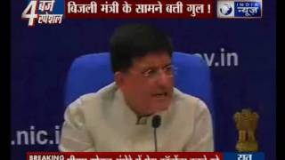 Power Minister Piyush Goyals interrupted by consecutive power cuts in his press conference [upl. by Earvin398]