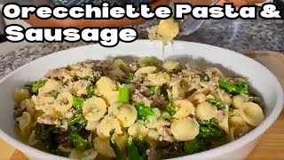 Orecchiette Pasta With Sausage And Broccoli Rabe Recipe [upl. by Mulligan703]