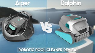 Aiper vs Dolphin pool cleaner 2023 Review Robotpoolcleaners  Pool Wars [upl. by Ahsenad]