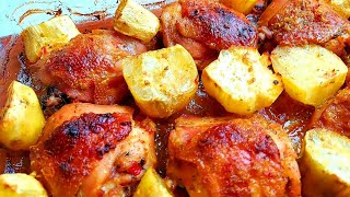 COMO FAZER O MELHOR TEMPERO PARA FRANGO ASSADO NO FORNO COM BATATAS [upl. by Cykana]