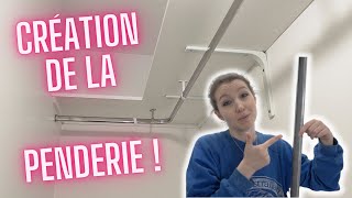 Aménager un petit dressing  cagibi sur mesure DIY  Création de lespace penderie [upl. by Aerdnua]