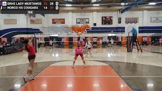 ERHS Lady Mustangs JV vs Norco HS Cougars BIG VIII  Home  Set 3 [upl. by Ahsemot]