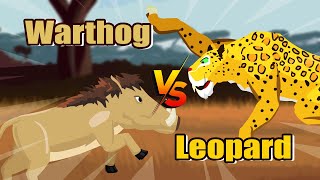 Leopard vs Warthog  Carnivores vs Herbivores S1  Animal Animation [upl. by Yzzik]