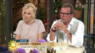 Samir Abu Eid ”Det pågår som ett litet världskrig i Syrien”  Nyhetsmorgon TV4 [upl. by Ylim]