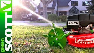 Lawn aeration 100 the worlds best way  with LAWNMOWER [upl. by Iznekcam]