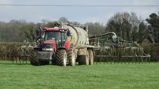 Slurry Spreading with Case IH amp John Deere and TWO Joskin Tankers  Slurry 2022 [upl. by Shanahan]