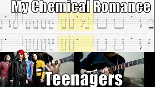 My Chemical Romance Teenagers Guitar Cover With Tab [upl. by Prebo]