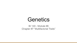 Genetics Chapter 7 [upl. by Aztinay537]