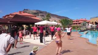 Pestana Porto Santo hotel resort lunch time flash dance by animation team plus guests [upl. by Ettener153]