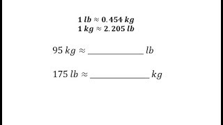 Convert Between Pounds and Kilograms Using a Unit Fraction [upl. by Taka122]