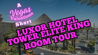 Quick Room Tour  Tower Elite King Room at Luxor Hotel in Las Vegas [upl. by Aelanna573]