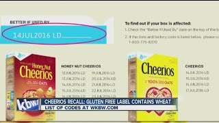 General Mills recalling quotGlutenfreequot Cheerios for allergy risk [upl. by Irroc48]