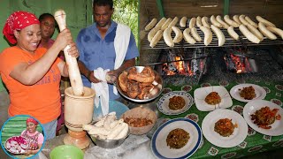 Mofongo Dominicano con platano asado Comida Dominicana del Campo [upl. by Nolad763]