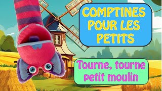 LES COMPTINES DES MARIONNETTES  Tourne tourne petit moulin [upl. by Greenes512]