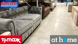 COSTCO AT HOME TJ MAXX FURNITURE ARMCHAIRS TABLES DECOR SHOP WITH ME SHOPPING STORE WALK THROUGH [upl. by Ahsinaj]