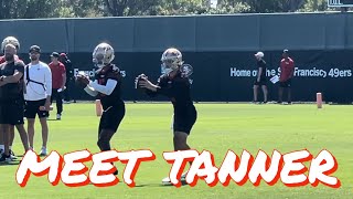 Tanner Mordecai Throws Passes at 49ers Training Camp [upl. by Marras2]