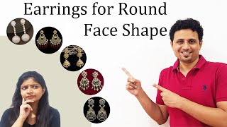 Earrings for Round Face  How to stylize earrings according to your round face shape Hindi [upl. by Nasaj]