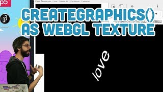 186 createGraphics as WebGL Texture  WebGL and p5js Tutorial [upl. by Aeiram]