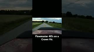 Crown Vic with Flowmaster 40 series sounds great 5 speed swapped [upl. by Ilenna]