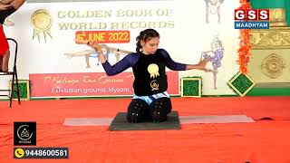 Attempt to Golden book of the world record of Yogasana  Kumaari Sithara  Mysore  GSS MAADHYAM [upl. by Errol]