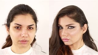 Arabian Haifa Wehbe Inspired Makeup  Hanan Alnajadah مكياج حنان النجاده هيفاء وهبي [upl. by Iaj]