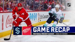 Kraken  Red Wings 1024  NHL Highlights 2023 [upl. by Rossie]