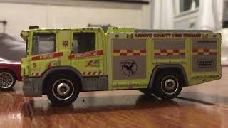 Matchbox Fire Trucks Responding  Engine 5 And Car 2 [upl. by Auliffe]