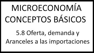 58 Oferta demanda y Aranceles a las importaciones [upl. by Clemen128]