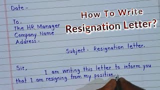 Resignation Letter  Learn To Write Resignation Letter  Resign Letter  Job Resignation Letter [upl. by Linders]