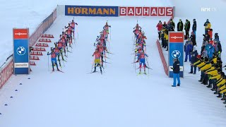 Biathlon World Cup 2122 Race 16 Ruhpolding Relay Women Norwegian commentary [upl. by Nwotna]